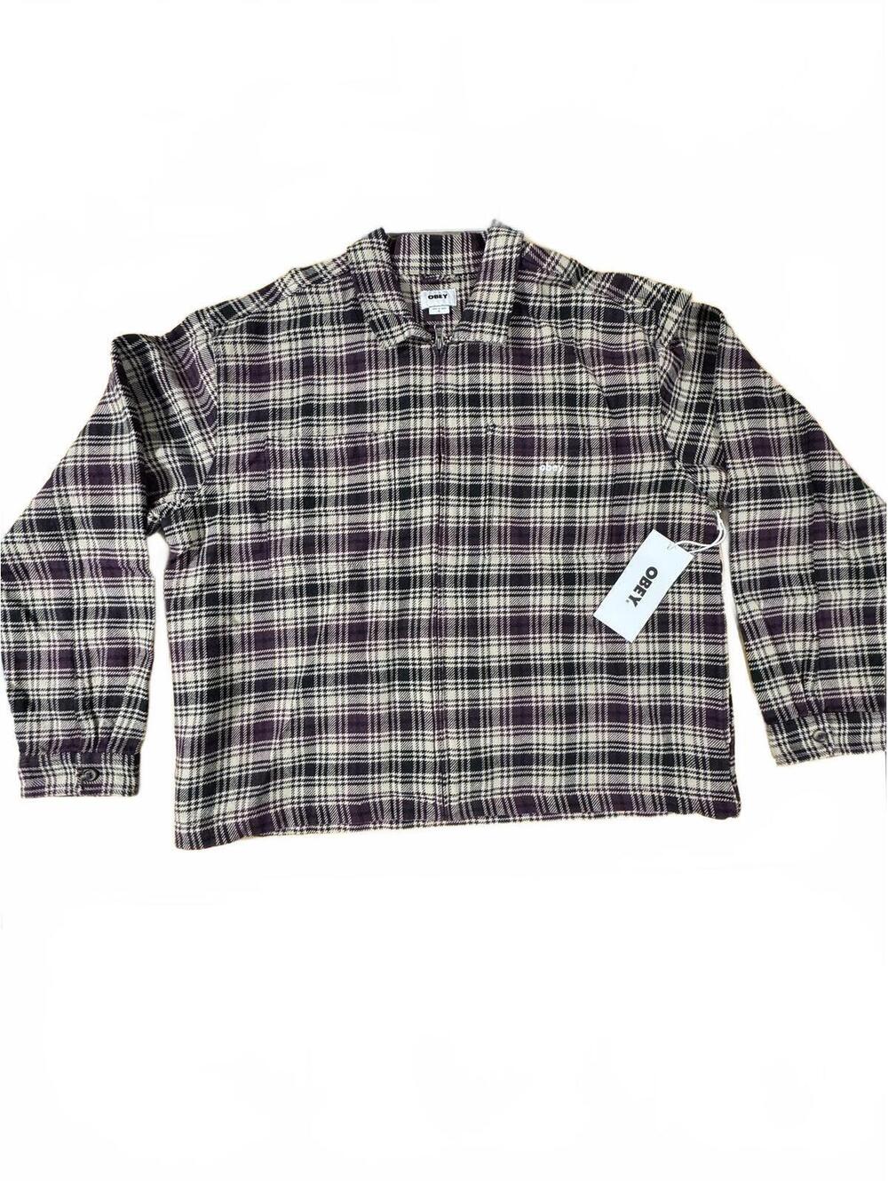 Obey Plaid Long Sleeve Shirt Jacket XL